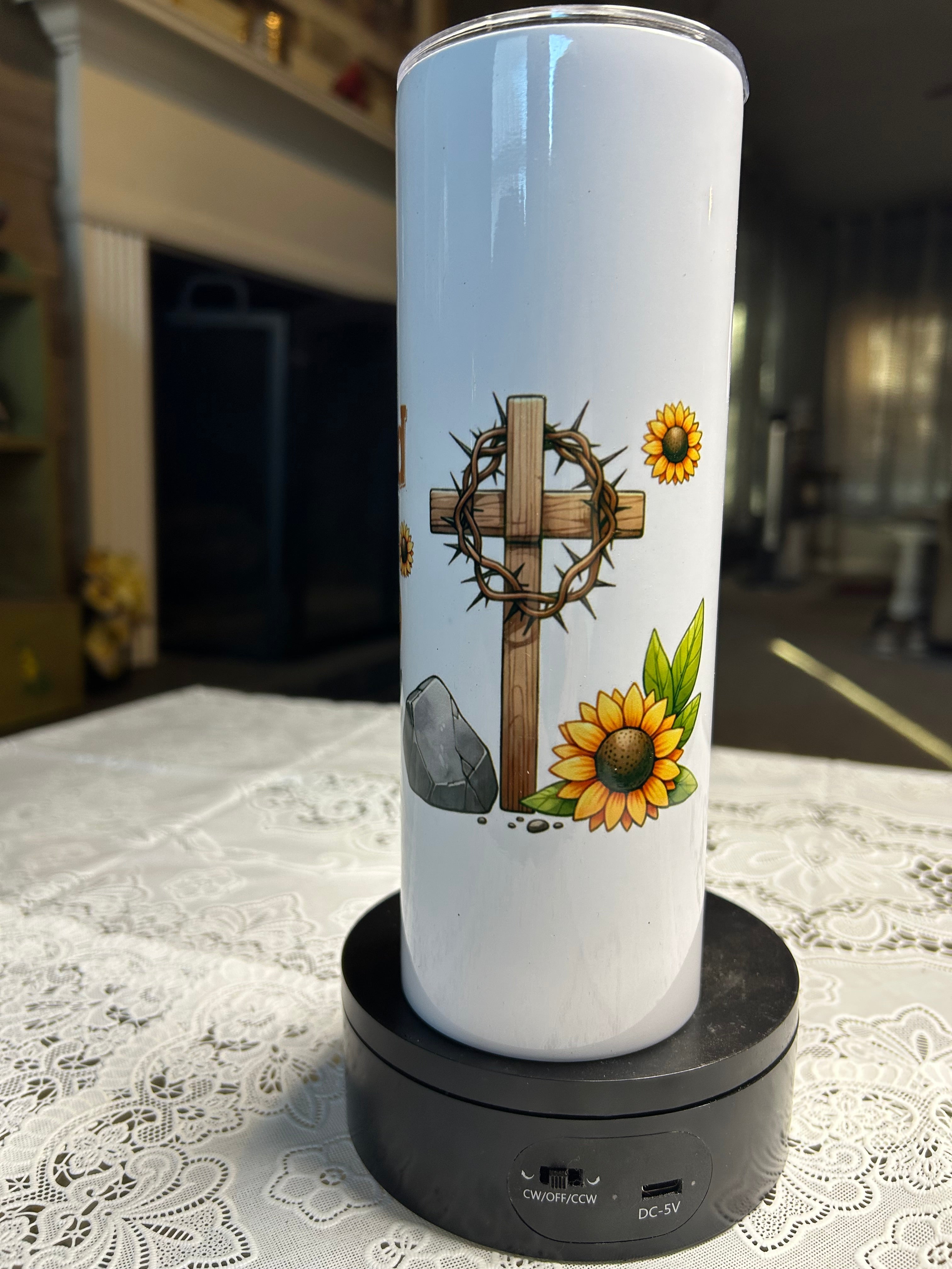 20 oz Christian Tumbler – John 3:16 Bible Verse – Stainless Steel Tumbler