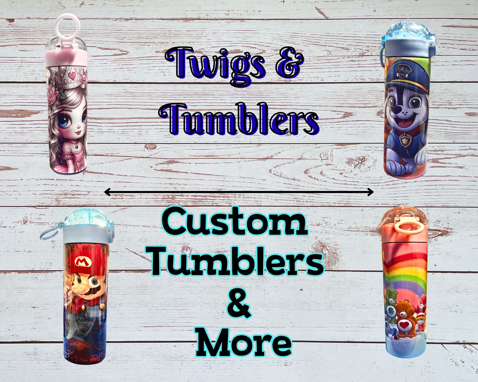 12 oz Kids Water Bottle/Tumbler Cartoon Themed Water Bottle, Flip top